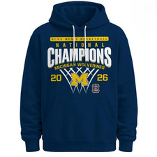 HOT!!! Michigan Wolverines 2026 Basketball National Champions Team Hoodie