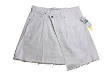 Tinseltown NWT L Junior White Denim Mini Skirt 2006D