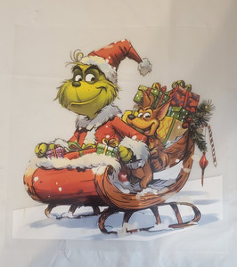12 Sheets Grinchs Christmas Iron on Transfers 7.8 inches x 9.5 inches, Green