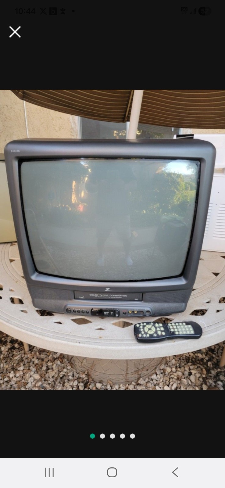 Zenith TVBR1942Z CRT TV VHS Combo With Remote Works Great 