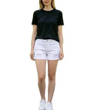 Sneak Peek Size S Boyfriend White Cuffed Distressed Destroyed Jean Shorts