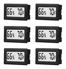 6 Pack Mini Small Digital Hygrometer Thermometer Indoor Temperature and Humidity