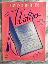 Irving Berlin Waltzes No. 1 For Voice & Piano VTG Sheet Music
