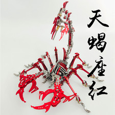 3D Metal Puzzle Red Scorpion Assembly Buiding Model Educational Jigsaw DIY Toys