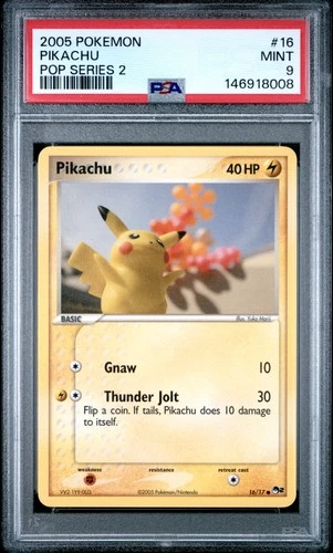2005 POKEMON POP SERIES 2 #16 PIKACHU PSA 9