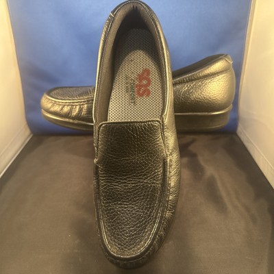 SAS TRIPAD COMFORT WOMEN'S BLACK LEATHER SLIP ON LOAFERS SIZE 9 N