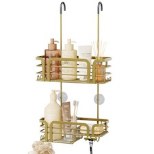 SWTYMIKI Shower Caddy Hanging Organizer - Over the Door Shower Caddy with Soa...