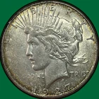 1927-S Peace Dollar Almost Uncirculated AU Coin #41891