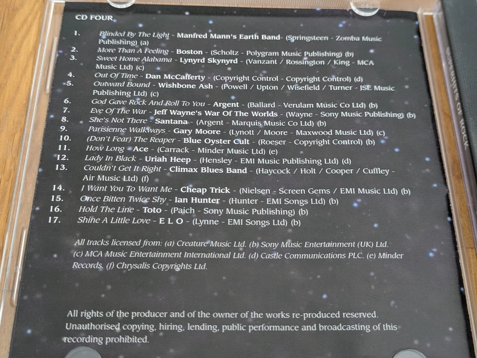 Various Superhits of Rock 1965-1979 CD 4 L & D Records Boston Lynyrd Skynyrd ELO - Bild 2 von 4