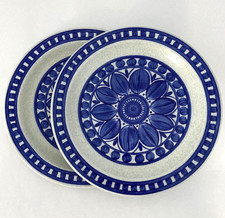2 x Midwinter Blue Dahlia Plates Designed by Jessie Tait