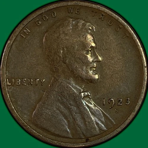1923-S Lincoln Wheat Cent Very Fine VF Coin #34339