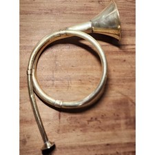 Vintage Solid Brass Bugle horn Hand Crafted in India 12"