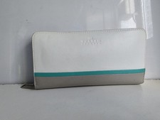 SKAGEN DENMARK DESIGNER WOMENS WHITE TAUPE REAL LEATHER CARD PURSE WALLET BAG