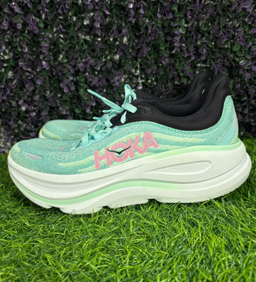 Hoka Bondi 9 Women's Size 5B Blue Spark Mint Fluorite Running Shoes Sneakers