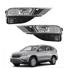 2 Pack Clear Fog Light Kit for 2015 2016 Honda CR-V Left+Right Side Bumper La...
