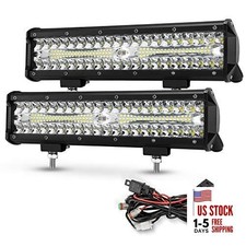 12 Inch LED Light Pods with Wiring Harness Kit, 2Pcs 2pcs 12inch LED Light Bar