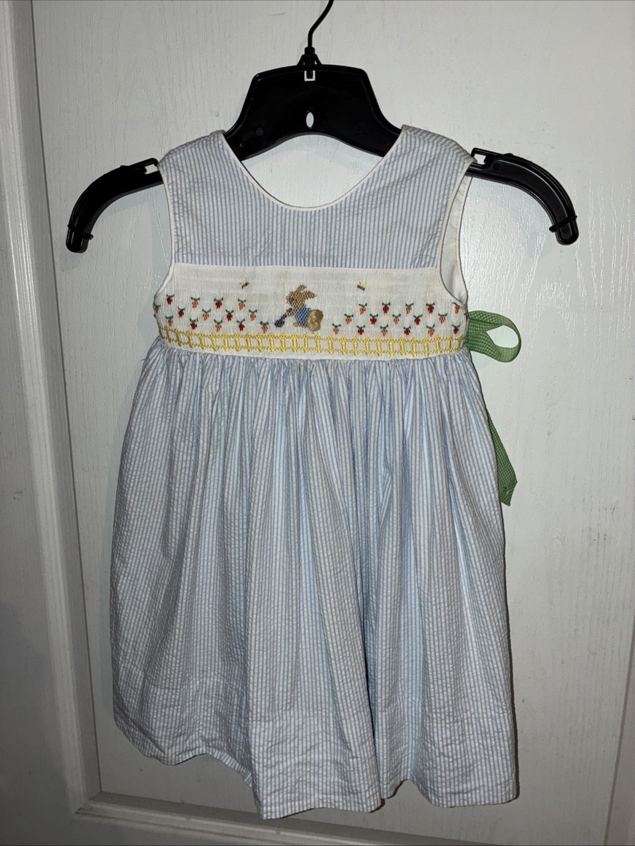 Mary James Smocked Girl's Size 2T Easter Dress Bunny EXCELLENT FAST  SHIPPING | eBay