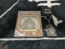 Disney Loungefly Mickey Mouse Clubhouse 100th Pin (LE 1800) and Keychain