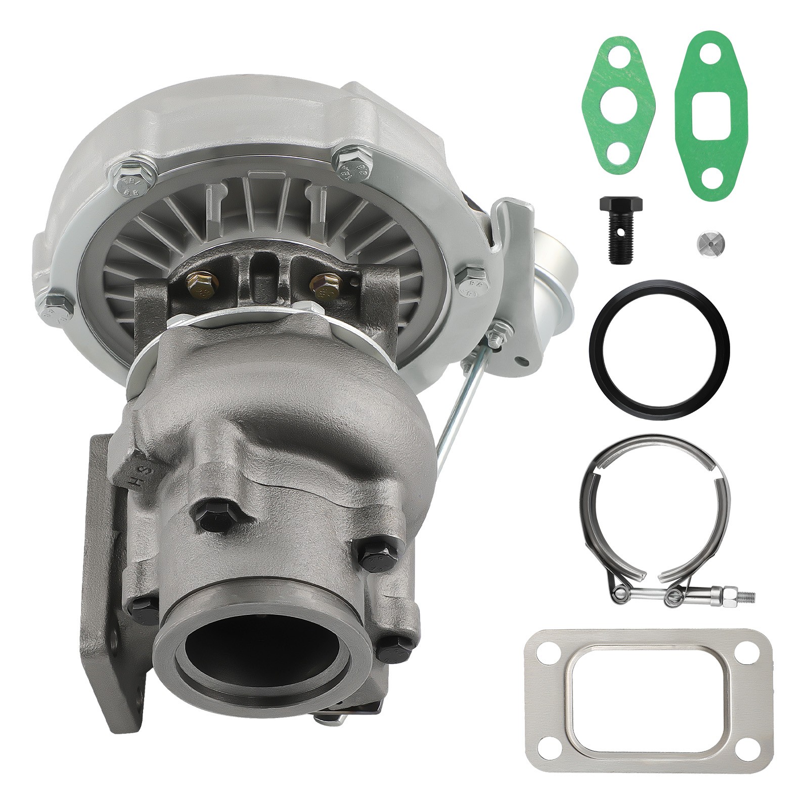 Turbocharge for 1.5-2.5L T3 T04E A/R .50 Turbine A/R .63 V-band Universal