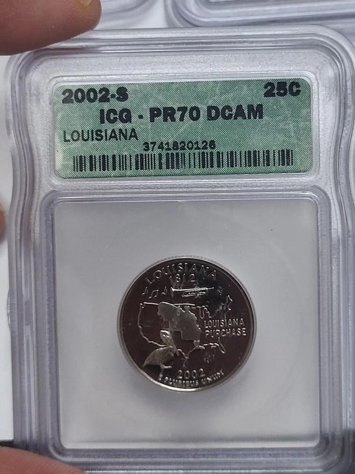 2002 ICG *PERFECT* PR70 DCAM Set of Statehood Quarters 5 coins - Image 4 of 4