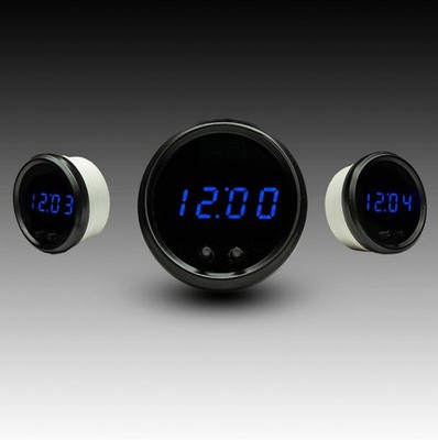 Intellitronix Blue LED Digital Clock With Black Bezel M8009B