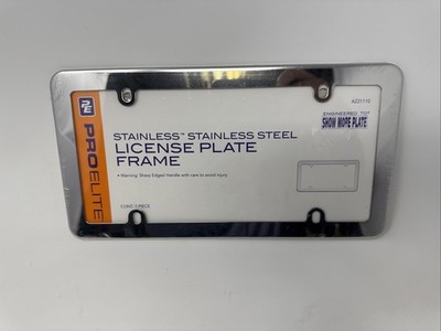 Proelite Stainless Steel License Plate Frame BRAND NEW SEALED