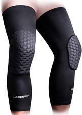 LEGENDFIT Long Knee Pads for Kids Youth Adults Padded Compression Leg Sleeves M 