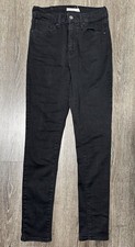 Levi's 721 High Rise Skinny Jeans Women's Size 27 Black Denim