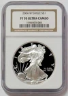 2004 W PROOF AMERICAN SILVER EAGLE $1 NGC PF 70 UC