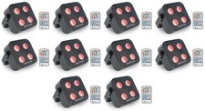  10 Rockville MINI RF4 V2 Black DJ/Party Wash Lights RF Remote APP Wireless DMX