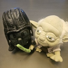 Lucasfilm Star Wars Plush Darth Vader And Yoda Jedi 7  Lot Of 2