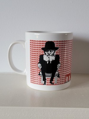 Seltene Neumond Magazin Tasse jüdische Veranstaltungen Werbung 90er Jahre Grafik