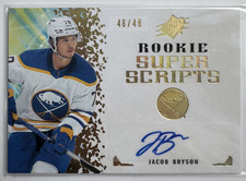 Jacob Bryson 2021-22 Upper Deck SPX #RSS-BR Rookie Super Scripts Gold Auto /49