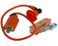 Zündspule Tuning Racing Sport + NGK Zündkerze für Yamaha Aerox MBK NItro SR50