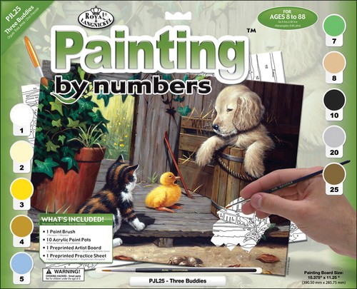 Junior Large Paint By Number Kit 15.25"X11.25" 3 Buddies