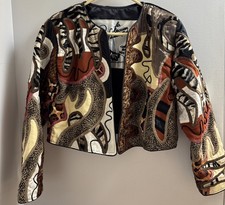 Vintage Judith Robert La Coleccion 80s Wearable Art Patchwork Jacket Mexico