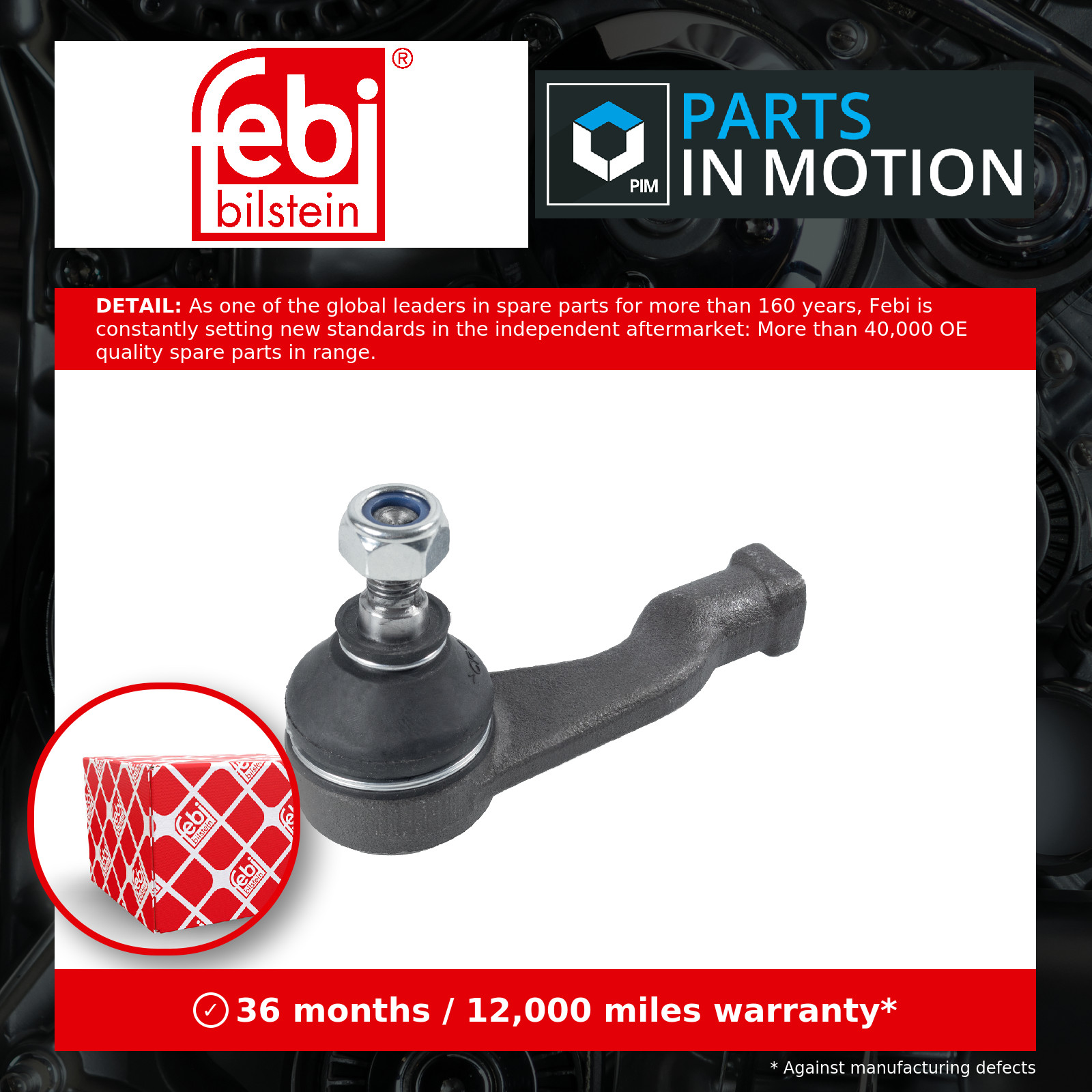 Tie / Track Rod End fits DAIHATSU TREVIS 1.0 Left 2006 on EJ-VE Joint 45047B9040 - Image 2