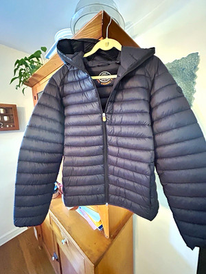 Save The Duck Unisex XL Black Hooded Puffer Jacket Water Repellent Breathable