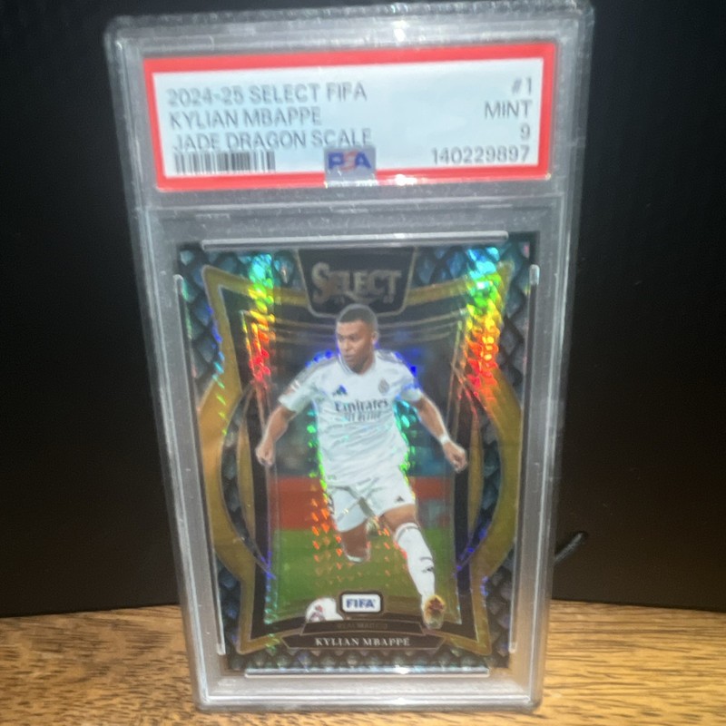 Panini 2024-25 Select Jade Dragon Scale /28 RM Kylian Mbappe #1 PSA 9 - Pop 3!