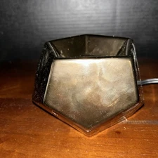 Vtg Metal Scentsy Geometric Wax Warmer Metallic Copper Gold Color