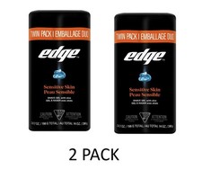 2 PACK Edge Sensitive Skin Shave Gel for Men with Aloe, Twin Pack, 14 Oz