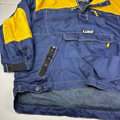 Vintage Lugz Sport Windbreaker Pullover Jacket Mens XL Kangaroo