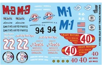 Gofer Racing 11082 1/24-1/25 Old Dirt Track Racers Watersliding Decals