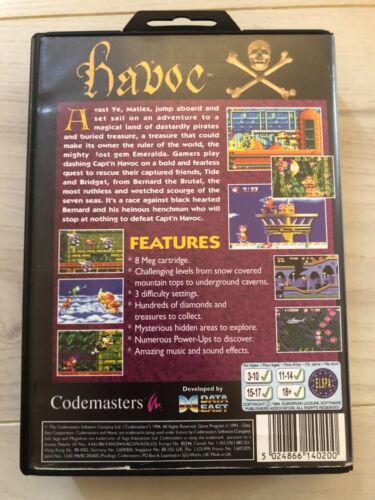 HAVOC SEGA MEGADRIVE HIGH SEAS HAVOC CAPTAIN LANG COMPLET CIB OVP - Photo 8/8