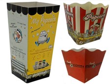POPCORN Becher Faltbecher Pappbecher Papierbecher Kartonbecher Tüte Papiertüte