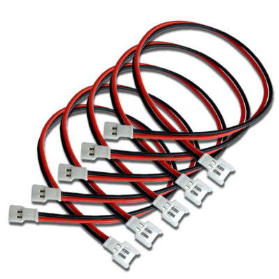 5x 2Pin Molex 2Pin 1S Lipo Akku Verlängerungskabel 20cm 22AWG Silikonkabel 7,4v