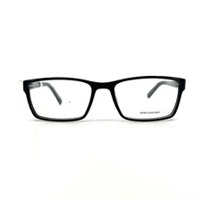 MP 3006 BK/CR Black Crystal Mens Rectangular Full Rim Eyeglasses 53-17 140mm