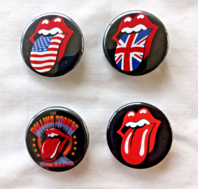 The Rolling Stones  Button Pin Set Licensed  4pc Lot #1