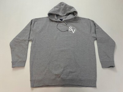 SV Logo Long Sleeves Gray Hoodies Size  XL