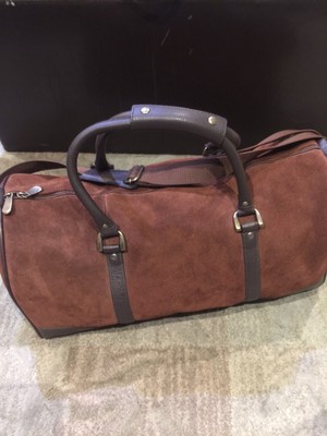 suede duffle bag